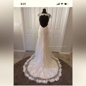Wedding dress Size 8. Elegant Sand Ivory and nude color.